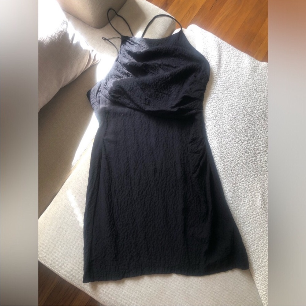 Zara Black Mini Halter Dress for Night Out